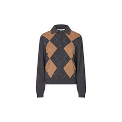 Shailene Knit Polo, dark grey melange, Second Female