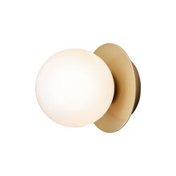 Liila 1 Small Wall Lamp, nordic gold/opal, Nuura
