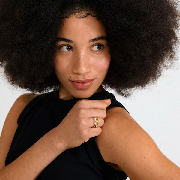 HADLEY ringar 2-i-1-set, guldpläterade HADLEY ringar 2-i-1-set, guldpläterade, Pilgrim