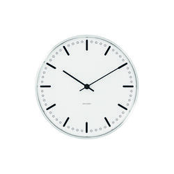 City Hall V&auml;ggur Medium, vit, Arne Jacobsen Clocks