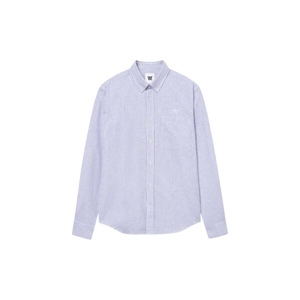 WWAdam Shirt, blue/white stripe WWAdam Shirt, blue/white stripe, Wood Wood