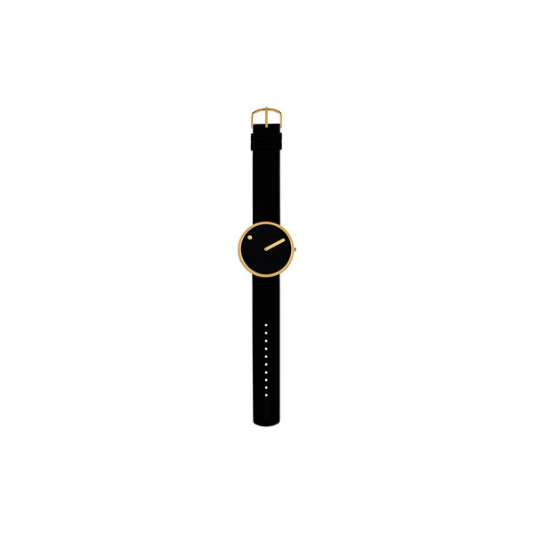 PICTO armbandsur, black/gold/black, Picto