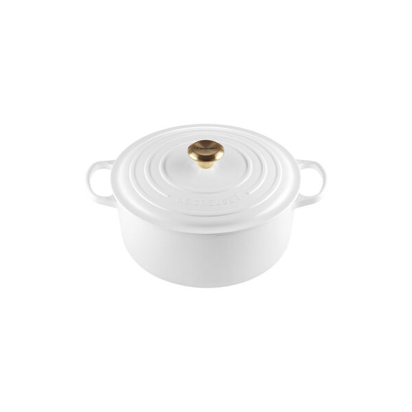 Signature gjutj&auml;rn rund gryta &Oslash; 28 cm, white, Le Creuset