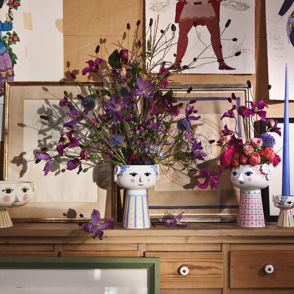 Eva vas 18,5 cm, bl&aring;, Bj&oslash;rn Wiinblad