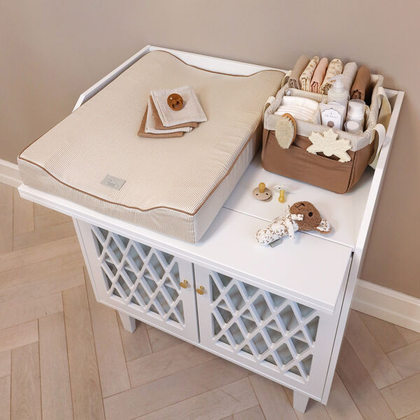 Tv&auml;ttlappar 4-pack, classic stripes camel, Cam Cam Copenhagen