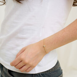 Clara bracelet w. zircon, silver plated, Pure by Nat