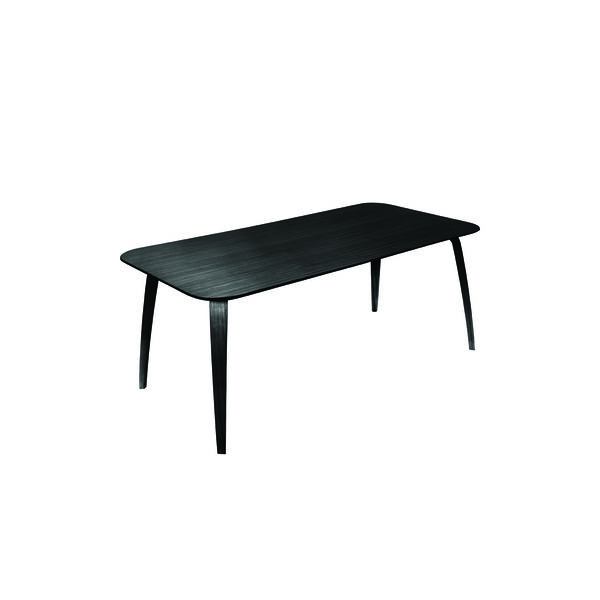 GUBI Rectangular Dining Table, black stained ash, GUBI