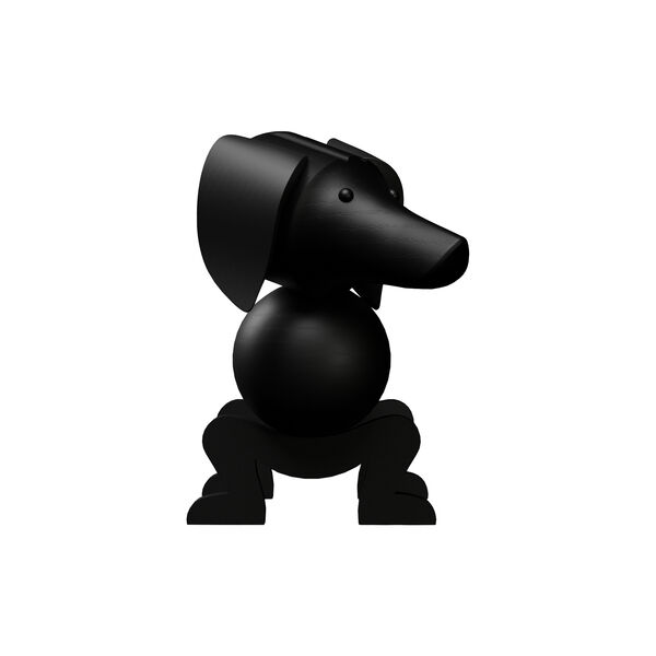 Hund medium, m&ouml;rkbetsad ek, Kay Bojesen Denmark