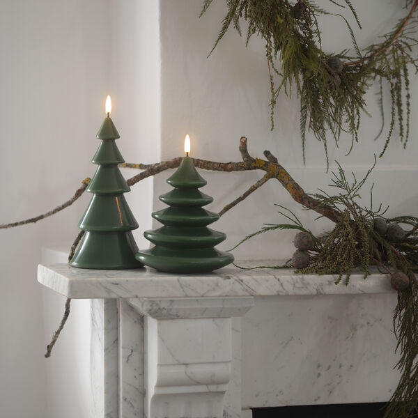 LED Smooth candle Christmas tree | 10x20 | Olive green, Uyuni Lighting