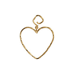 Funky Heart Earring Single, gold Funky Heart Earring Single, gold, Stine A Jewelry