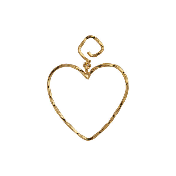 Funky Heart Earring Single, gold Funky Heart Earring Single, gold, Stine A Jewelry