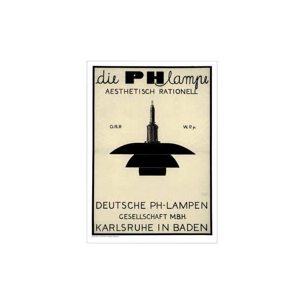PH Lamp - Black, Poster & Frame
