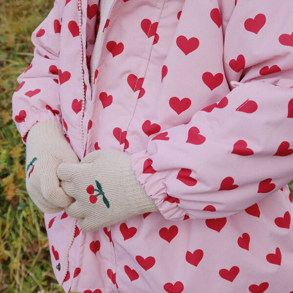 2 Pack Filla Gloves, cherry/stripe, Konges Sløjd