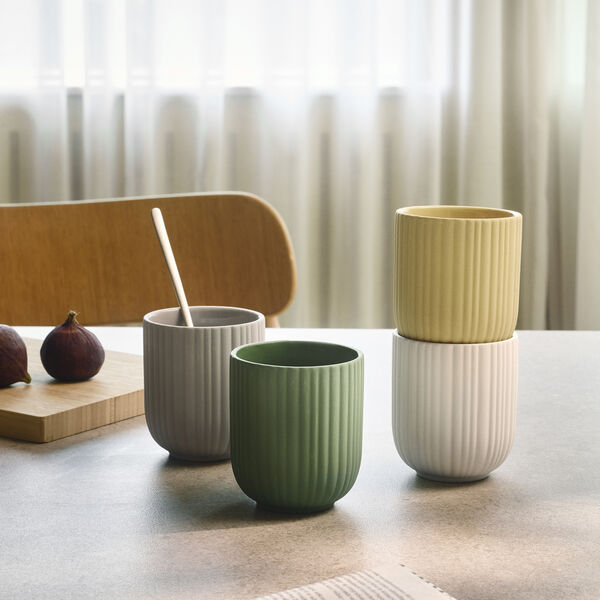 Verda mugg, soft light grey, Knabstrup Keramik