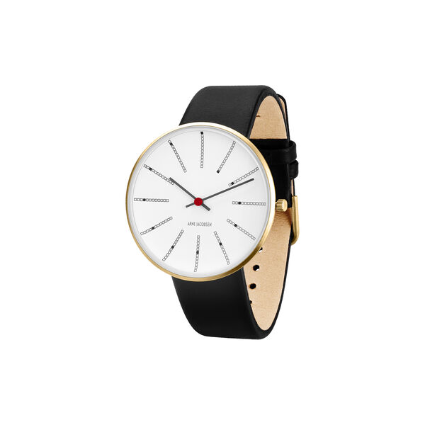 Bankers armbandsur, white/gold/black, Arne Jacobsen Watches