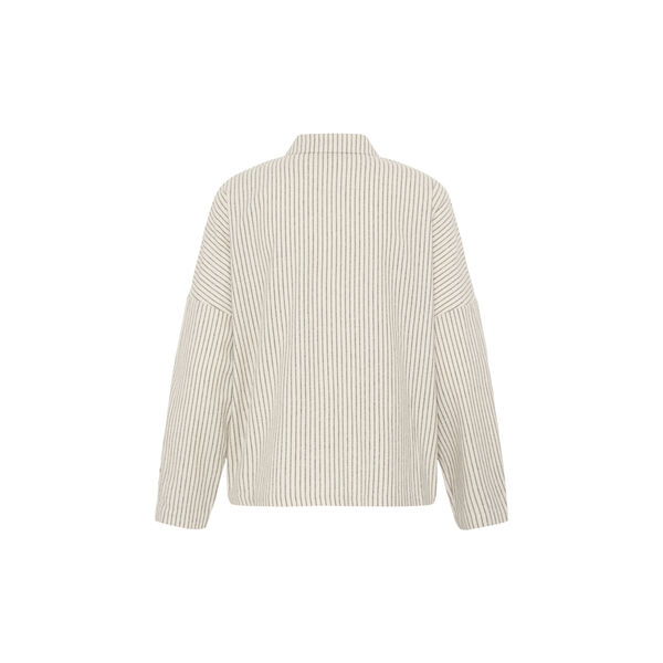IHTAMANNA Shirt, birch/coffee bean stripe, ICHI