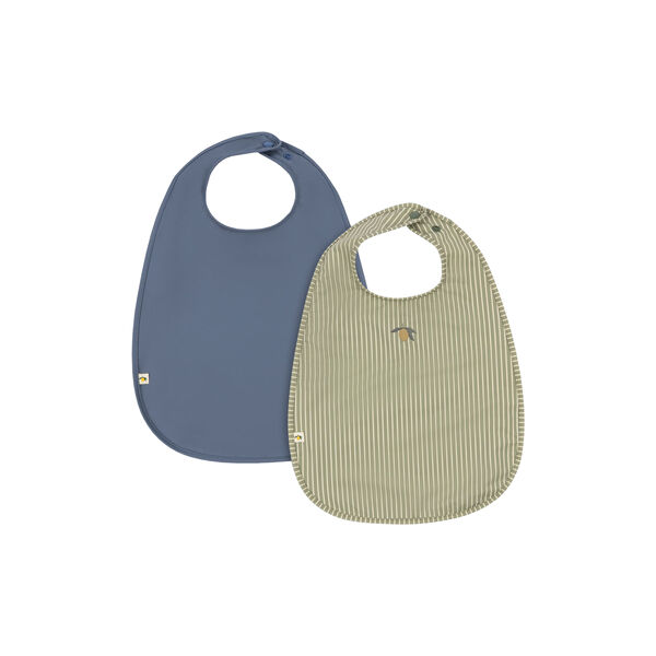 2 Pack Dinner Bib, tea stripe/flint stone 2 Pack Dinner Bib, tea stripe/flint stone, Konges Sløjd
