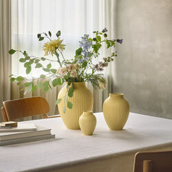 Knabstrup vas ripple, yellow, Knabstrup Keramik