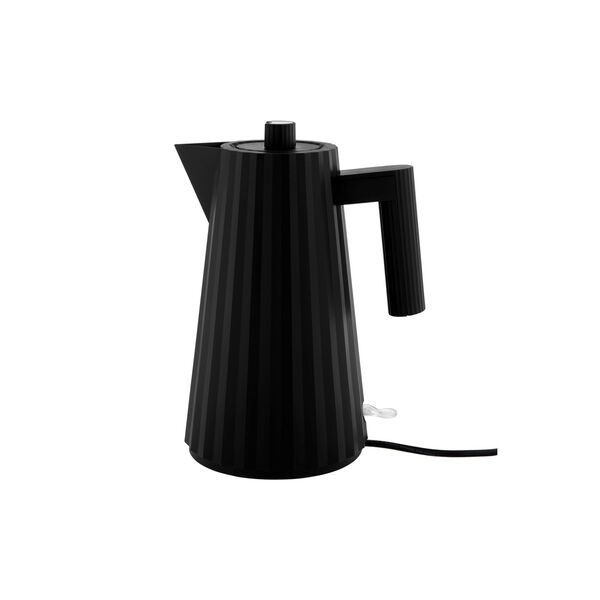 Plissé vattenkokare, svart, Alessi
