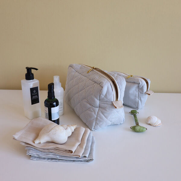 Necessär, classic stripes blue/praline, Cam Cam Copenhagen