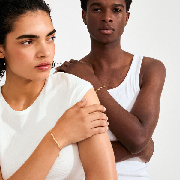 ELIYAH armband, guldpl&auml;terat, Pilgrim