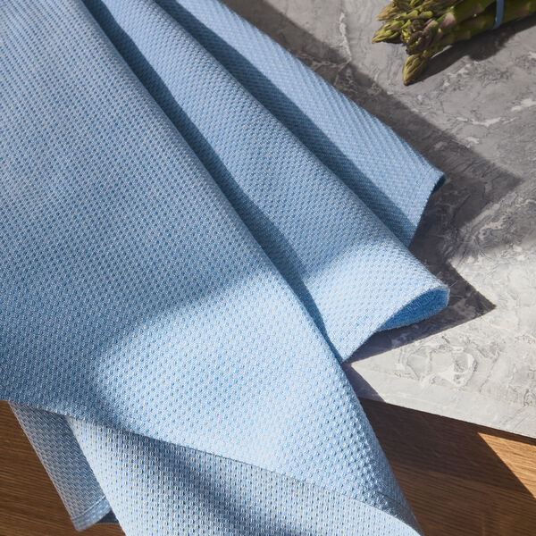 1959 k&ouml;kshandduk, bright blue, Georg Jensen Damask