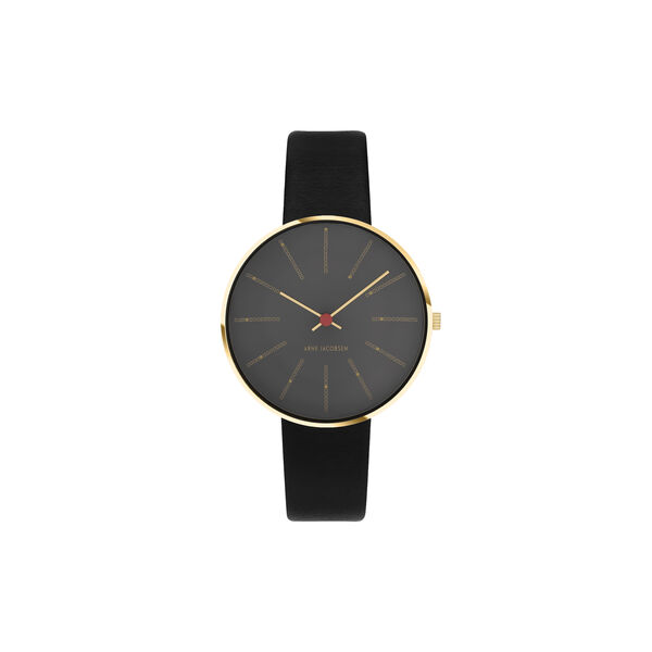 Bankers armbandsur, grey/gold/black, Arne Jacobsen Watches