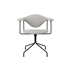 Masculo Meeting Chair with Swivel Base, Hallingdal 116/black semi matt, GUBI