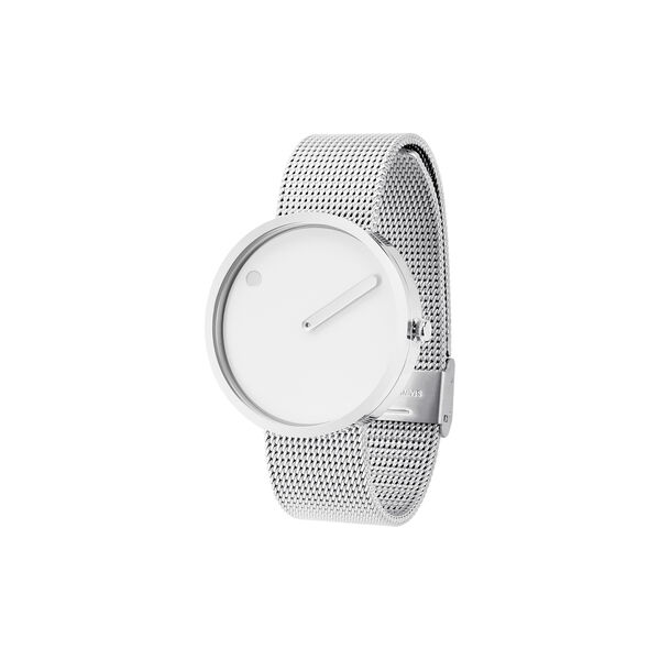 PICTO armbandsur, white/steel/matt steel, Picto
