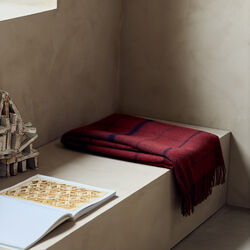 Warp and Weft Throw, 02102 embrace - beetroot/midnight, Silkeborg Uldspinderi
