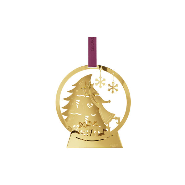 2025 Julornament Snöglob, guld, Georg Jensen