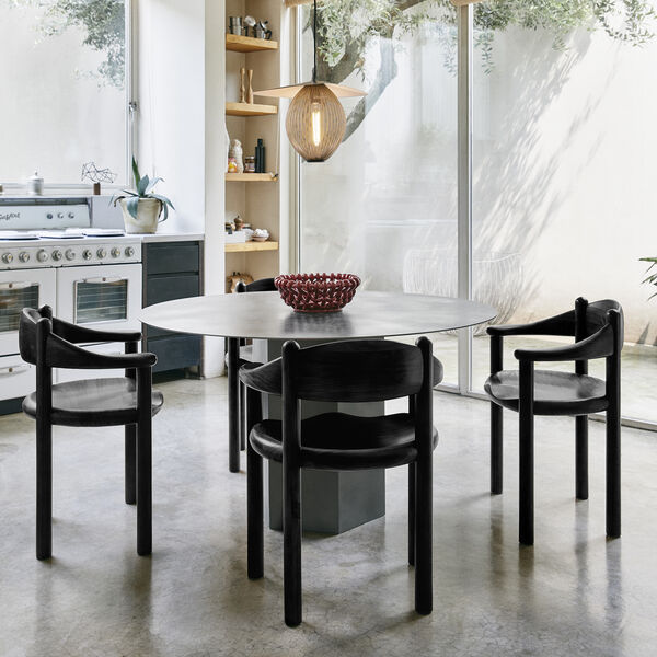 Daumiller Dining Armchair, brown/black pine, GUBI