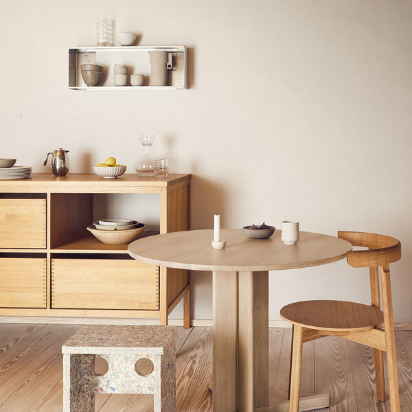 Trefoil Round Table, white oak Trefoil Round Table, white oak, Form & Refine