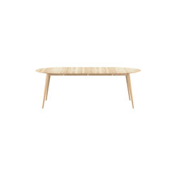 PLAYdinner Round &Oslash;220 Dining Table with Extension incl. 2 Extension Leaves, soap treated oak, Bruunmunch Furniture