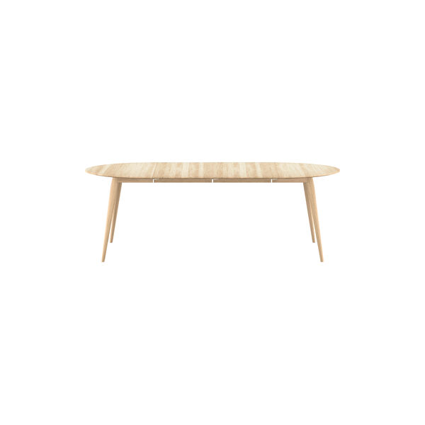PLAYdinner Round &Oslash;220 Dining Table with Extension incl. 2 Extension Leaves, soap treated oak, Bruunmunch Furniture