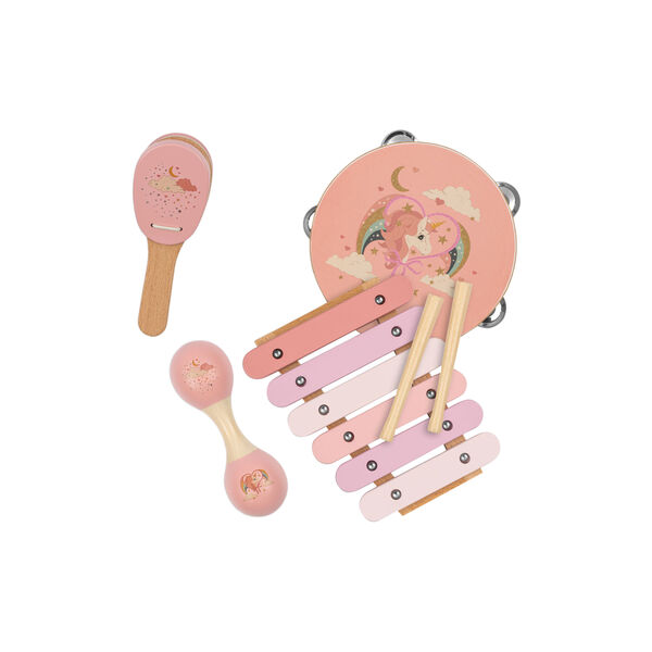 Wooden Music Set, rainbow mix, Konges Sl&oslash;jd