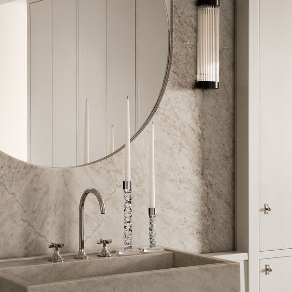 Carat ljusstake, klar/st&aring;l, Orrefors