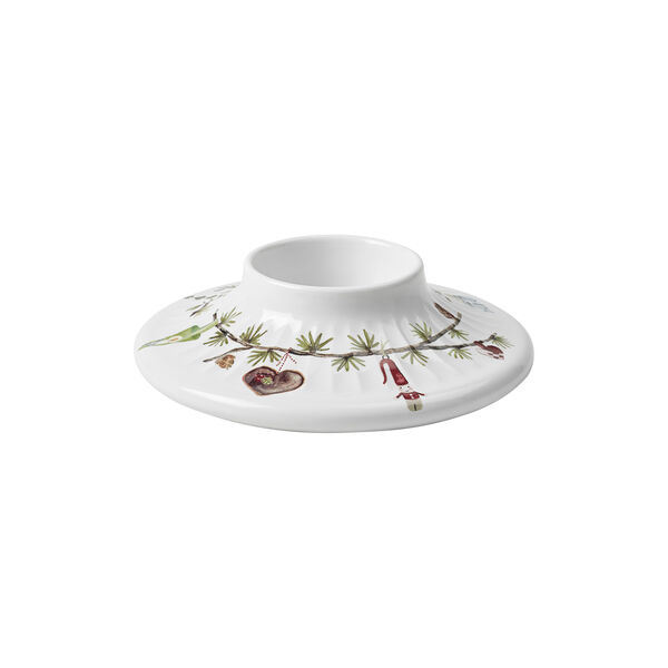 Hammershøi Christmas blockljusstake, vit m. deko, Kähler