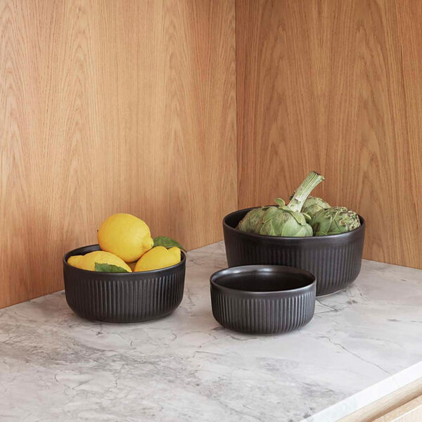 Legio Nova skål 1 L, black, Eva Trio