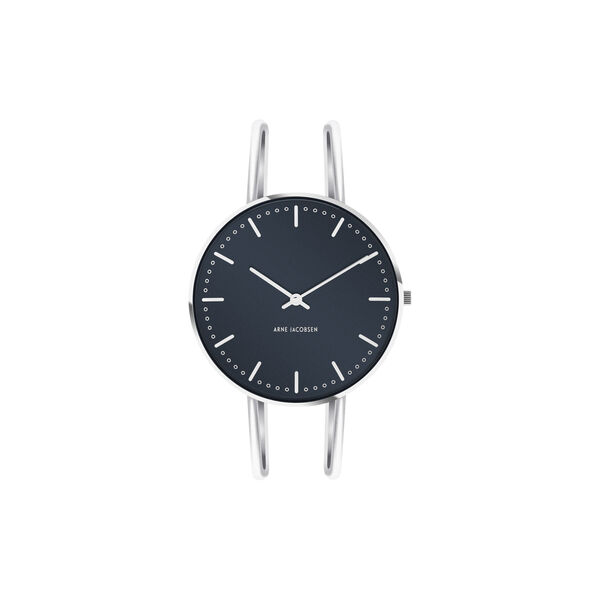 City Hall armbandsur, oxford blue/steel, Arne Jacobsen Watches