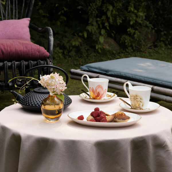 Flora kaffekopp, magnolia, Royal Copenhagen