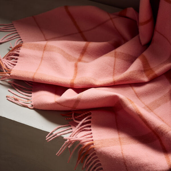 Warp and Weft Throw, 02103 love - coral/amber, Silkeborg Uldspinderi