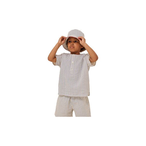 Ace Bucket Hat, stripe bluie, Konges Sløjd