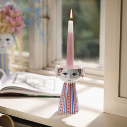 Eva Candle holder, dusty red Eva Candle holder, dusty red, Bjørn Wiinblad