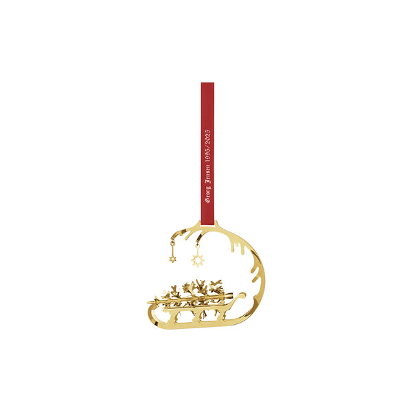 2025 Julornament Släde, guld, Georg Jensen
