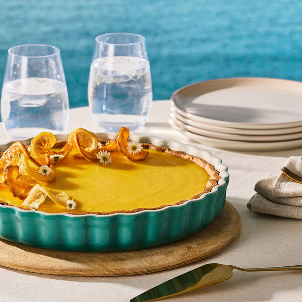 Heritage pajform stengods, bleu riviera, Le Creuset