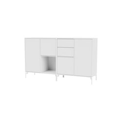 COUPLE Sideboard with Chrome Legs, 101 new white, Montana Furniture