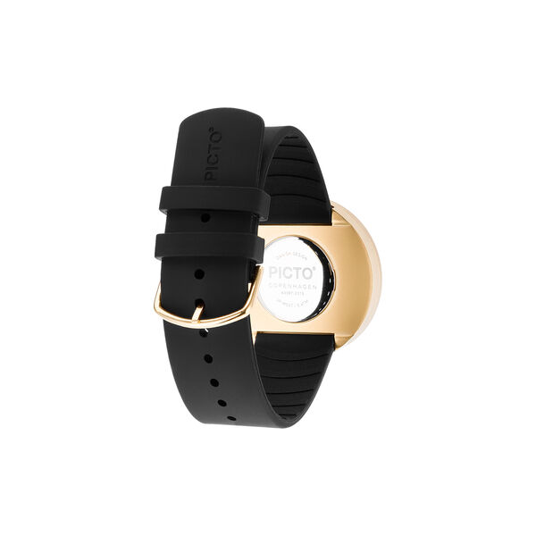PICTO armbandsur, black/gold/black, Picto