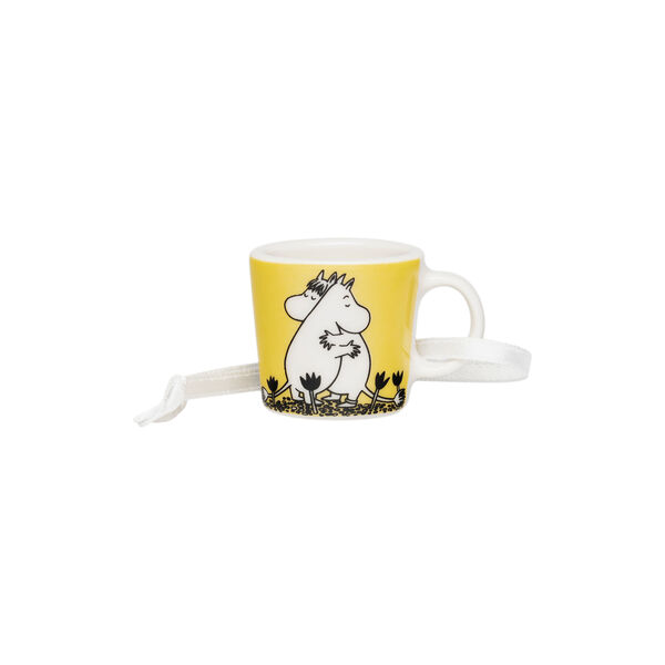 Mummy mini mugg K&auml;rlek, yellow, Moomin Arabia