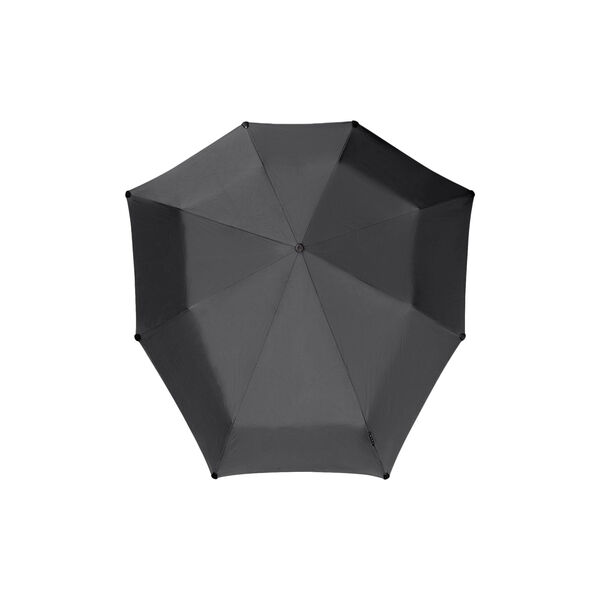 Mini foldable storm umbrella, pure black, Senz